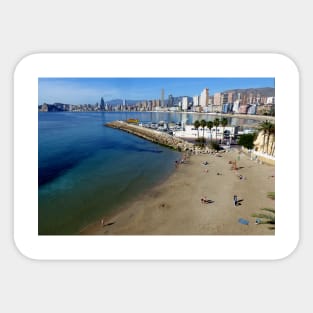 Benidorm Mal Pas Beach Costa Blanca Spain Sticker